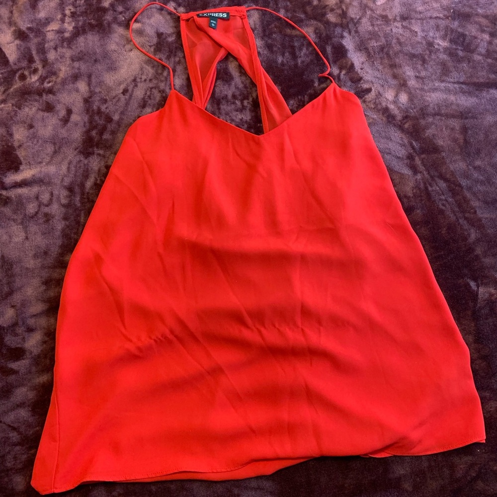 EXPRESS Beautiful bright red tank top blouse